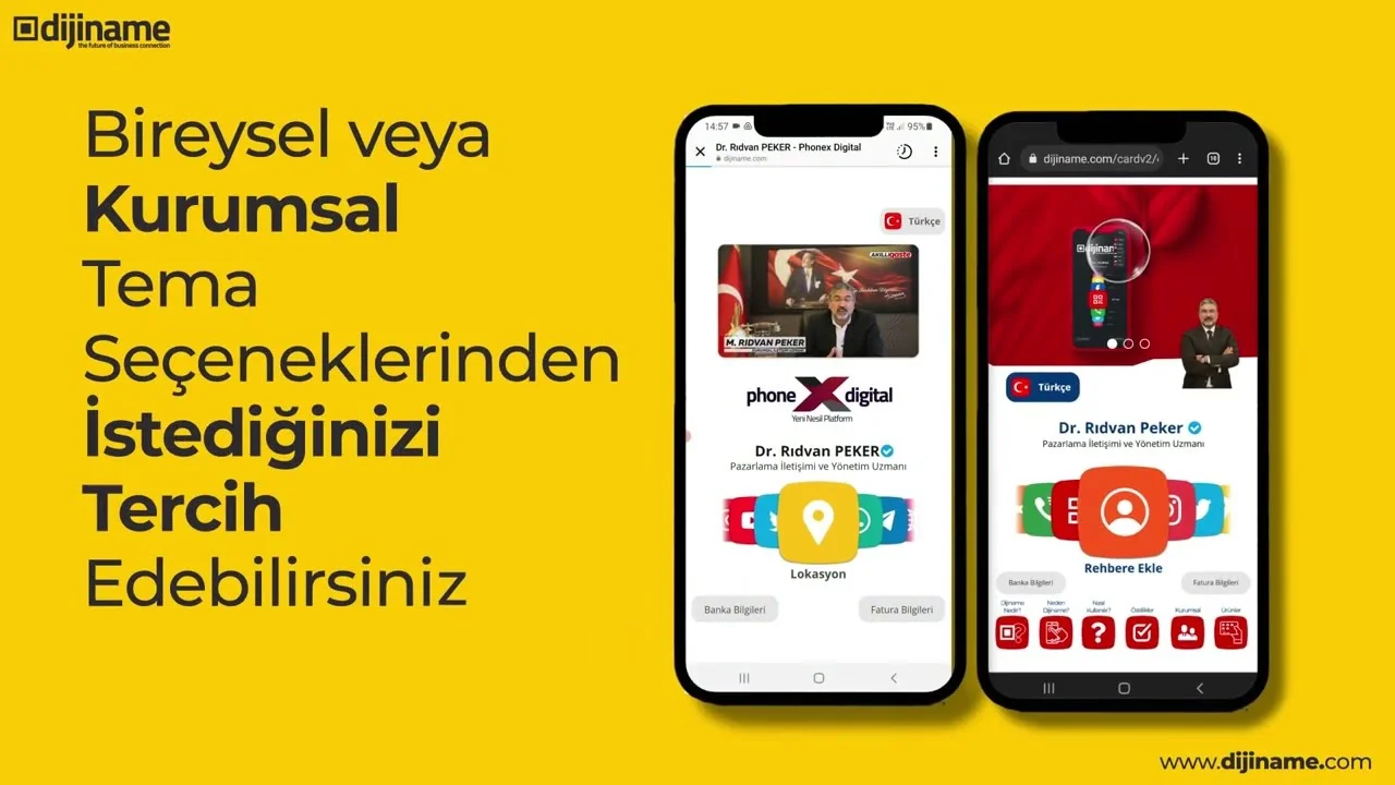 Dijiname Dijital Kartvizit Dünyasının Kolaylığını Yaşa