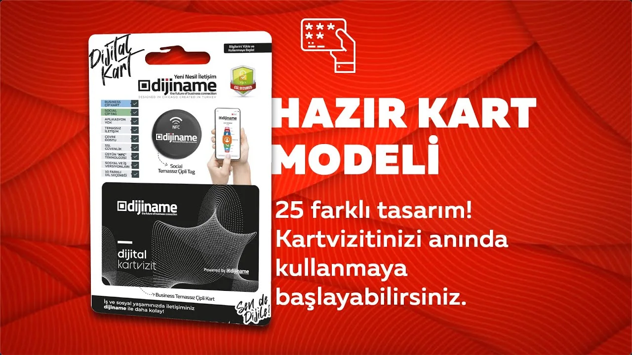 Dijiname Dijital Kartvizit Hazır Kart Modeli