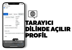 Tarayıcı Dilinde Açılır Profil